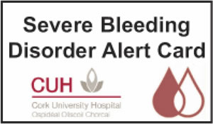 Alert Card for Patients with severe Bleeding disorder